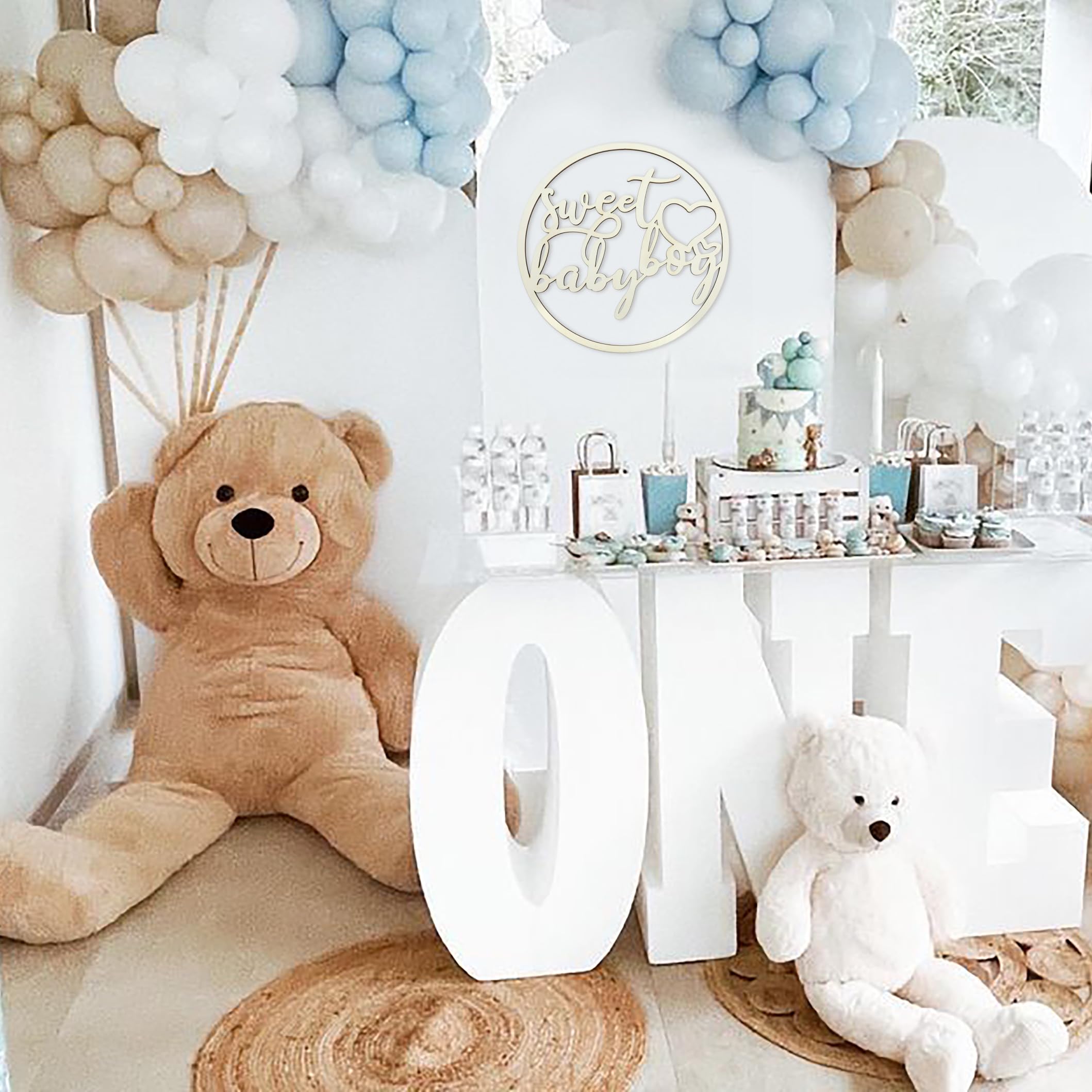 Amazon.com: Sweet Baby Boy Wood Sign, Baby Shower Decorations